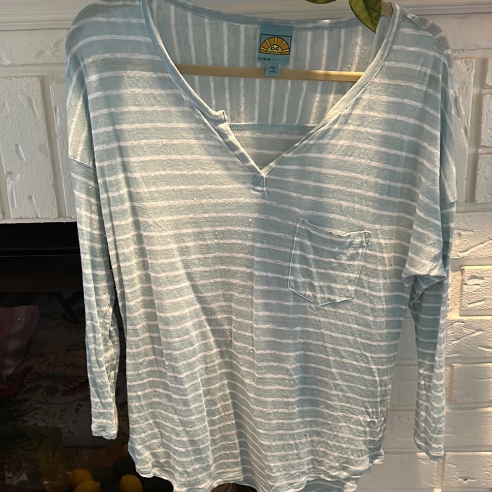 C&C California ,L, three-quarter sleeves, lightweight, breezy cotton